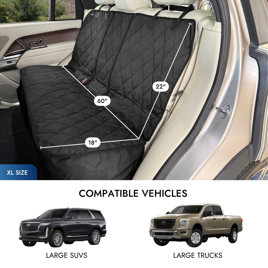 Rear Seat Cover for Fold Down Seats with Fitted Bottom