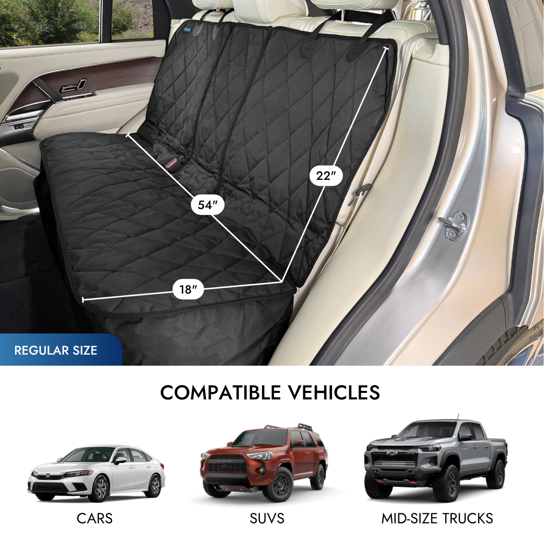 Rear Seat Cover for Fold Down Seats with Fitted Bottom